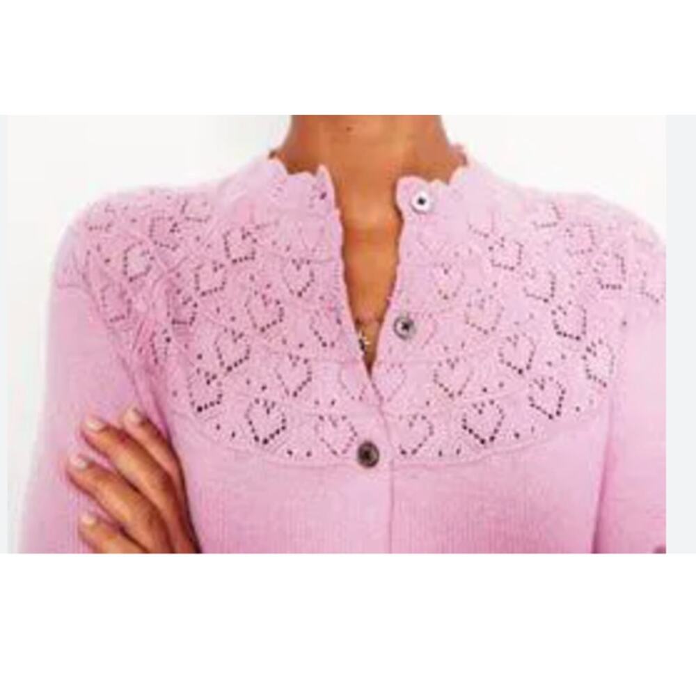 Boden Pretty Raglan Cardigan Soft Lavender Pink Small - Picture 3 of 6